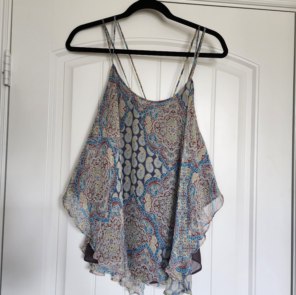 Anthropologie THE ADDISON STORY Paisley Silk Top Medium